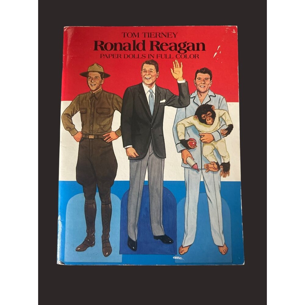 Tom Tierney Ronald Reagan Paper Dolls In Full Color 1984‎ Collectible Book